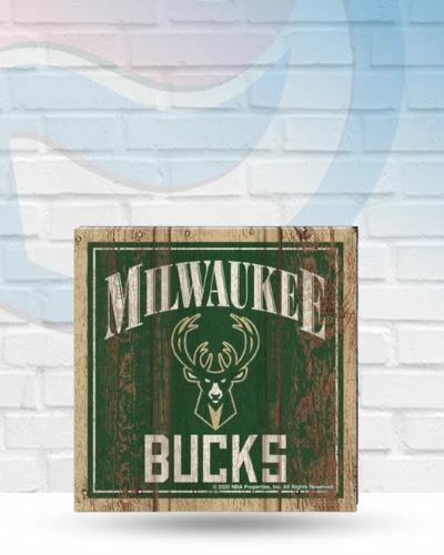 WinCraft Magnets Milwaukee Bucks Wooden Magnet 3" X 3" 1 WinCraft Magnets Milwaukee Bucks Wooden Magnet 3" X 3"