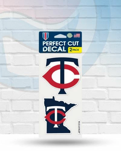 Michigan Decals Minnesota Twins State Shape Set Of Two Perfect Cut Decal 4" X 4" 1 Michigan Decals Minnesota Twins State Shape Set Of Two Perfect Cut Decal 4" X 4"
