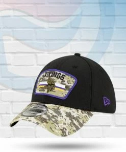 New Era Hats Minnesota Vikings 2021 Salute To Service 39THIRTY Flex Hat