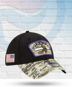 New Era Hats Minnesota Vikings 2021 Salute To Service 39THIRTY Flex Hat