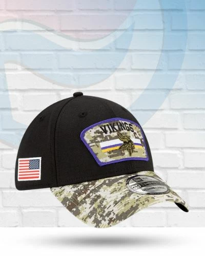 New Era Hats Minnesota Vikings 2021 Salute To Service 39THIRTY Flex Hat 2 New Era Hats Minnesota Vikings 2021 Salute To Service 39THIRTY Flex Hat
