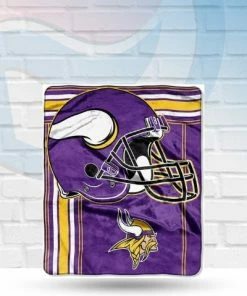 Northwest Blankets Minnesota Vikings Jersey Raschel Throw Blanket