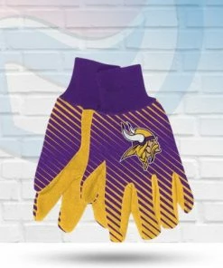 Michigan Minnesota Vikings Two Tone Striped Utility Gloves Accessories