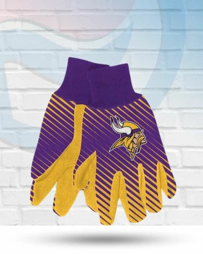 Michigan Minnesota Vikings Two Tone Striped Utility Gloves Accessories 1 Michigan Minnesota Vikings Two Tone Striped Utility Gloves Accessories
