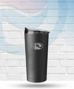 Logo Brands Missouri Tigers 20oz Black Powder Coat Tumbler Drinkware