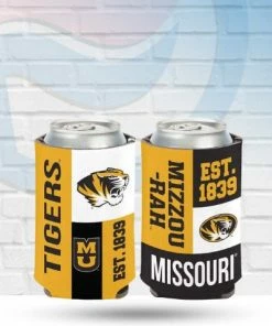 WinCraft Missouri Tigers Color Block Can Koozie Drinkware