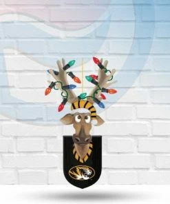 Evergreen Missouri Tigers Reindeer Christmas Ornament