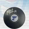 Fan Cave Sports Mitch Reinke St Louis Blues Autographed Logo Puck - COA