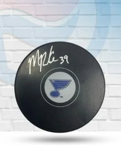 Fan Cave Sports Mitch Reinke St Louis Blues Autographed Logo Puck - COA