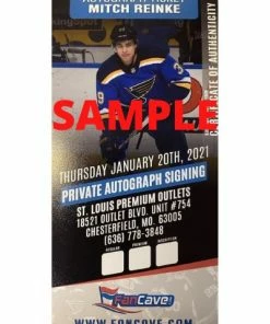 Fan Cave Sports Mitch Reinke St Louis Blues Autographed Stanley Cup Champions Logo Puck - COA