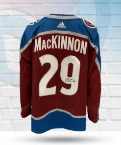Fan Cave Sports Nathan MacKinnon Colorado Avalanche Autographed Burgundy Adidas Authentic Jersey - JSA