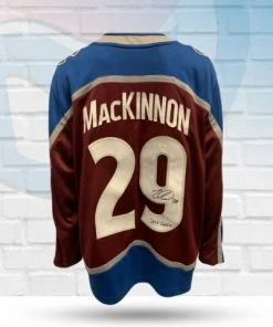 Fan Cave Sports Nathan MacKinnon Colorado Avalanche Autographed Burgundy Fanatics Jersey W/ "2014 Calder" Inscription - JSA Autographed Memorabilia