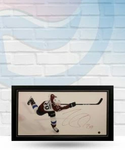 Fan Cave Sports Nathan MacKinnon Colorado Avalanche Autographed Framed 34x21 - JSA