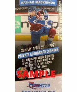Fan Cave Sports Nathan MacKinnon Colorado Avalanche Autographed Framed 34x21 - JSA