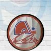 Fan Cave Sports Nathan MacKinnon Colorado Avalanche Autographed Reverse Retro Logo Puck Burgundy - JSA