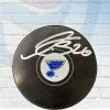 Fan Cave Sports Nathan Walker St Louis Blues Autographed Logo Puck - COA
