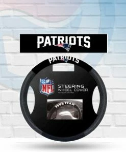 Michigan New England Patriots Steering Wheel Cover Automotive