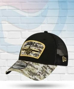 New Era New Orleans Saints 2021 Salute To Service 9FORTY Trucker Adjustable Hat Hats