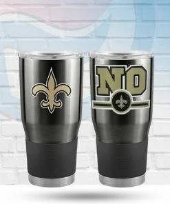 Logo Brands New Orleans Saints 30oz Letterman Stainless Tumbler Drinkware