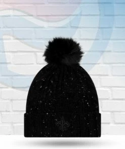 New Era Hats New Orleans Saints Knit Fuzzy Pom Beanie