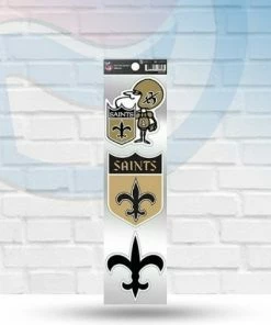 Rico Industries New Orleans Saints Retro Spirit 3-Pack Decal Set