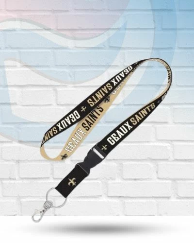 WinCraft New Orleans Saints Slogan Lanyard With Detachable Buckle 1 WinCraft New Orleans Saints Slogan Lanyard With Detachable Buckle