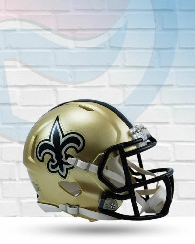 Score Here Collectibles New Orleans Saints Speed Riddell Mini Football Helmet 1 Score Here Collectibles New Orleans Saints Speed Riddell Mini Football Helmet