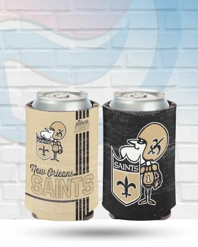 WinCraft New Orleans Saints Vintage Can Koozie Drinkware 1 WinCraft New Orleans Saints Vintage Can Koozie Drinkware