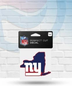 WinCraft Decals New York Giants State Shaped Perfect Cut Decal 4" X 4"