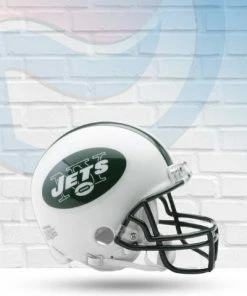 Score Here New York Jets 98-18 Throwback Riddell Mini Football Helmet Collectibles