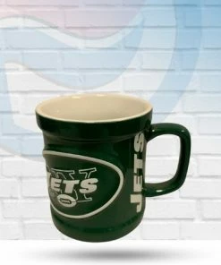 Michigan New York Jets Sculpted Coffee Mug