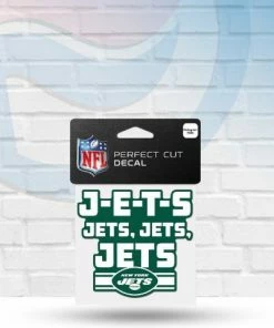 WinCraft New York Jets Slogan Perfect Cut Decal 4" X 4"