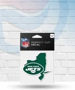 WinCraft New York Jets State Shaped Perfect Cut Decal 4" X 4"