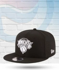 New Era New York Knicks Black 9FIFTY Snapback Hat Hats