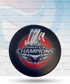 Fan Cave Sports Autographed Memorabilia Nicklas Bäckström Washington Capitals Autographed 2018 Stanley Cup Champions Logo Puck - JSA