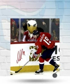 Fan Cave Sports Autographed Memorabilia Nicklas Bäckström Washington Capitals Autographed Mascot 8x10 Photo - COA