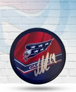 Fan Cave Sports Autographed Memorabilia Nicklas Bäckström Washington Capitals Autographed Reverse Retro Logo Puck - JSA