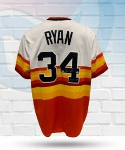 Fan Cave Sports Nolan Ryan Houston Astros Autographed Majestic Cool Base Cooperstown Collection Jersey W/ Inscription - MLB COA