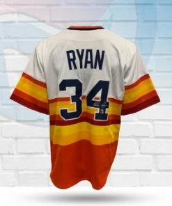 Fan Cave Sports Nolan Ryan Houston Astros Autographed Nike Cooperstown Collection Jersey - MLB COA Autographed Memorabilia