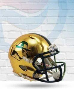 Score Here Notre Dame Fighting Irish Hydroskin Boston Speed Riddell Mini Football Helmet