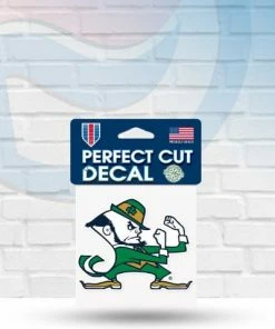 WinCraft Notre Dame Fighting Irish Leprechaun Perfect Cut Decal 4" X 4" Decals