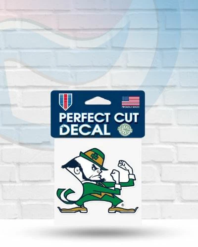 WinCraft Notre Dame Fighting Irish Leprechaun Perfect Cut Decal 4" X 4" Decals 1 WinCraft Notre Dame Fighting Irish Leprechaun Perfect Cut Decal 4" X 4" Decals