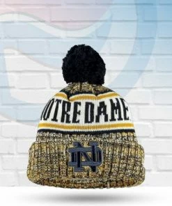 New Era Notre Dame Fighting Irish Sport Knit Pom Beanie Hats