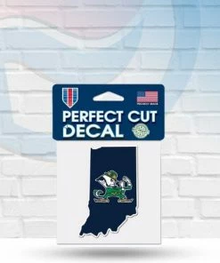 WinCraft Decals Notre Dame Fighting Irish State Shaped Perfect Cut Decal 4" X 4"