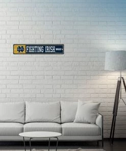 WinCraft Wall Signs Notre Dame Fighting Irish Street Zone Plastic Way Sign