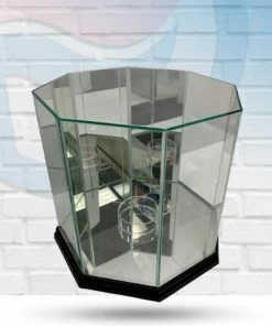 Perfect Cases Octagon Shape Basketball Glass Display Case