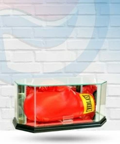 Perfect Cases Octagon Shape Boxing Glove Glass Display Case