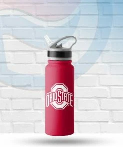 Logo Brands Drinkware Ohio State Buckeyes 25oz Game Day Stainless Fliptop Bottle
