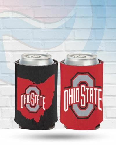 WinCraft Drinkware Ohio State Buckeyes State Shape Can Koozie 1 WinCraft Drinkware Ohio State Buckeyes State Shape Can Koozie