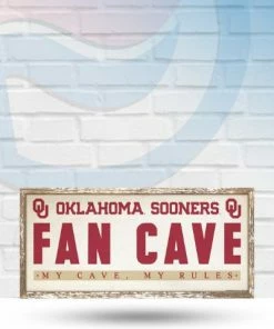 Wincraft Oklahoma Sooners 8" X 17" Fan Cave Wooden Sign Wall Signs
